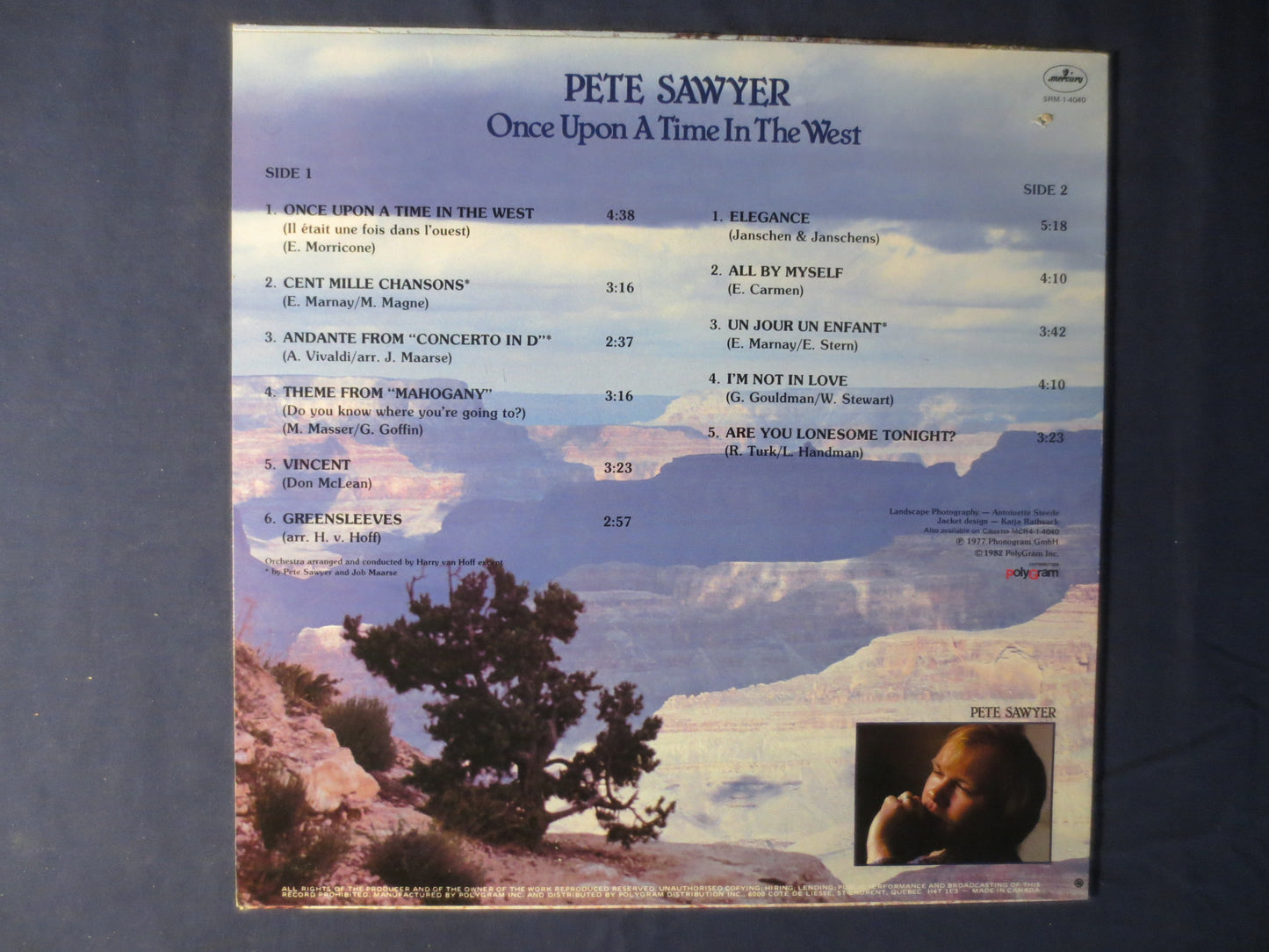 PETE SAWYER, Once Upon a Time in the West, Pete Sawyer Album, Pete Sawyer Vinyl, Pete Sawyer LP, Vinyl, 1982 Records