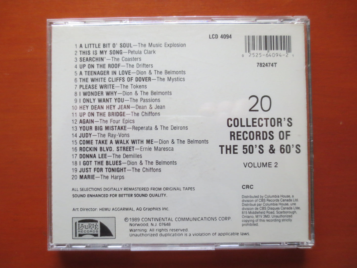 20 COLLECTORS Record, Rock Cd, Rock Compact Disc, Rock Album, Cd Rock, Classic Rock Cd, Music Cd, 1989 Compact Discs