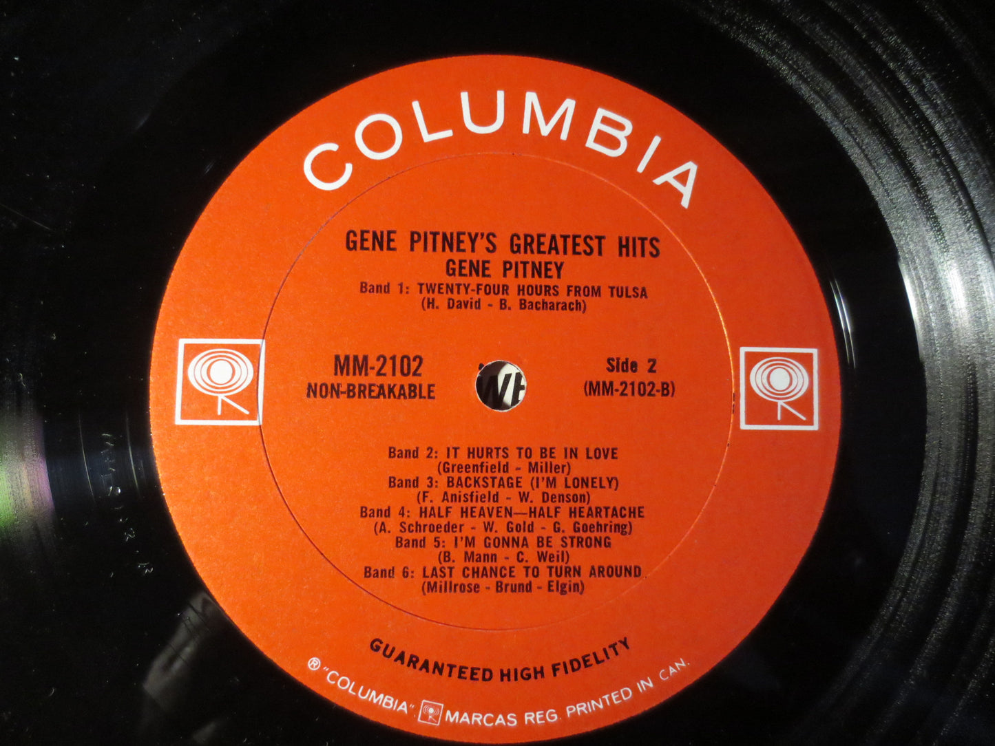 GENE PITNEY, GREATEST Hits, Pop Vinyl, Gene Pitney Record, Gene Pitney Album, Gene Pitney Lp, Vinyl Lp, Lps, 1966 Records