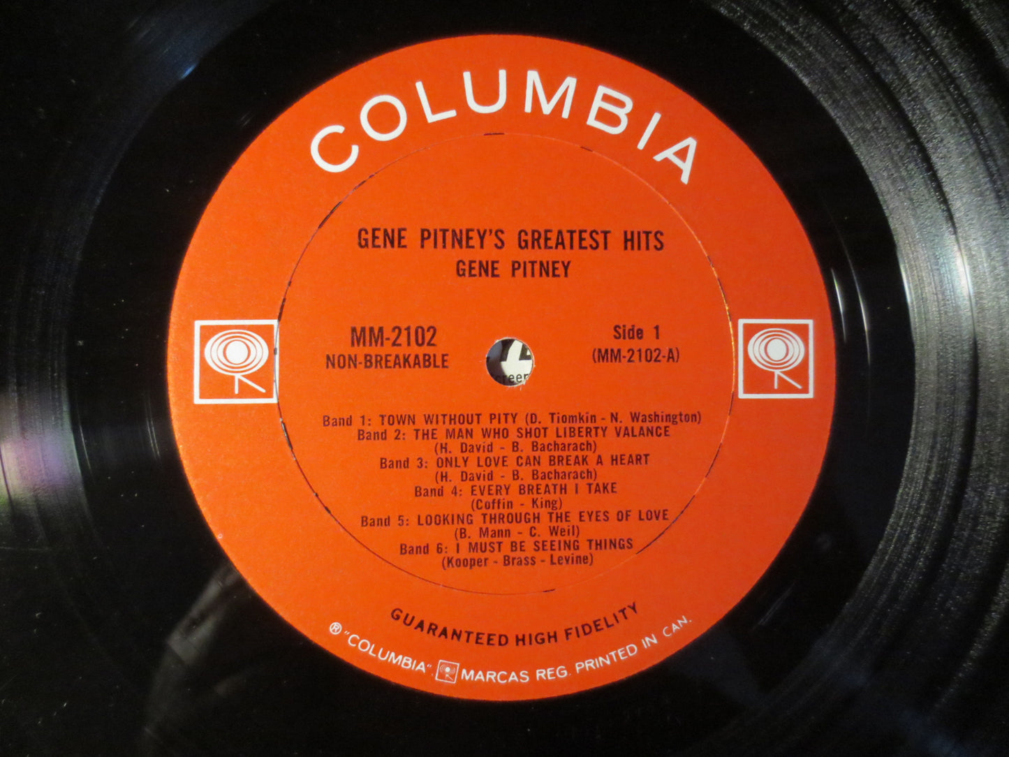 GENE PITNEY, GREATEST Hits, Pop Vinyl, Gene Pitney Record, Gene Pitney Album, Gene Pitney Lp, Vinyl Lp, Lps, 1966 Records