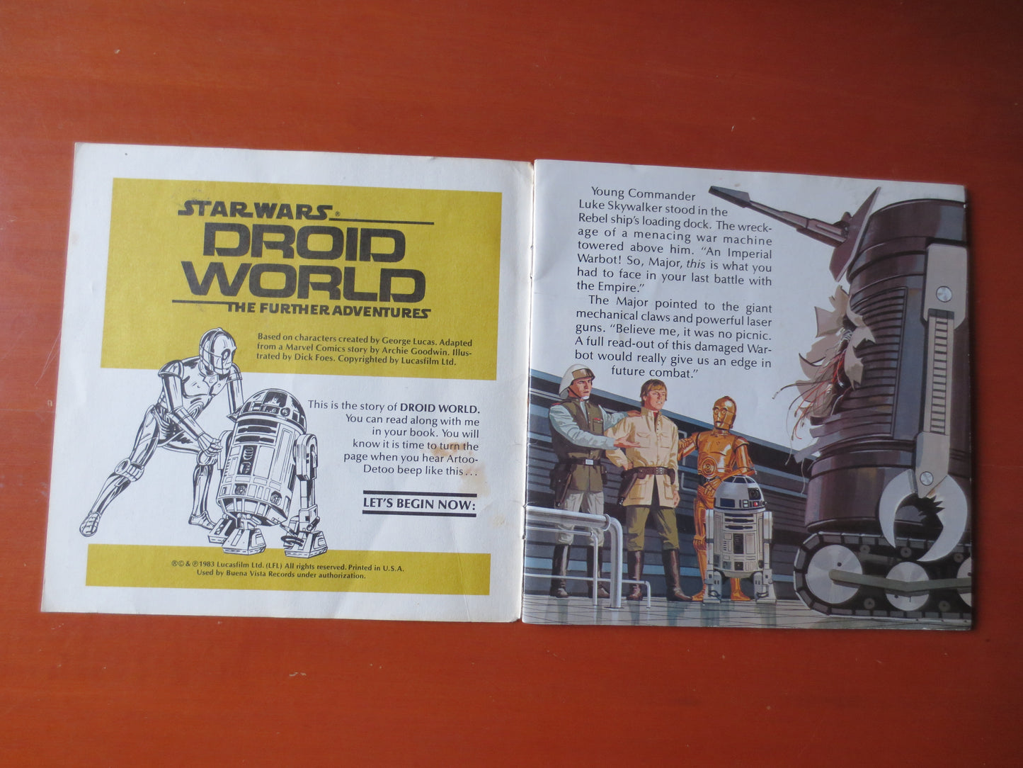 STAR WARS, Kids Record, DROID World, Childrens lps, Star Wars lp, Childrens Album, Kids Album, Childrens Vinyl, 1983 Record