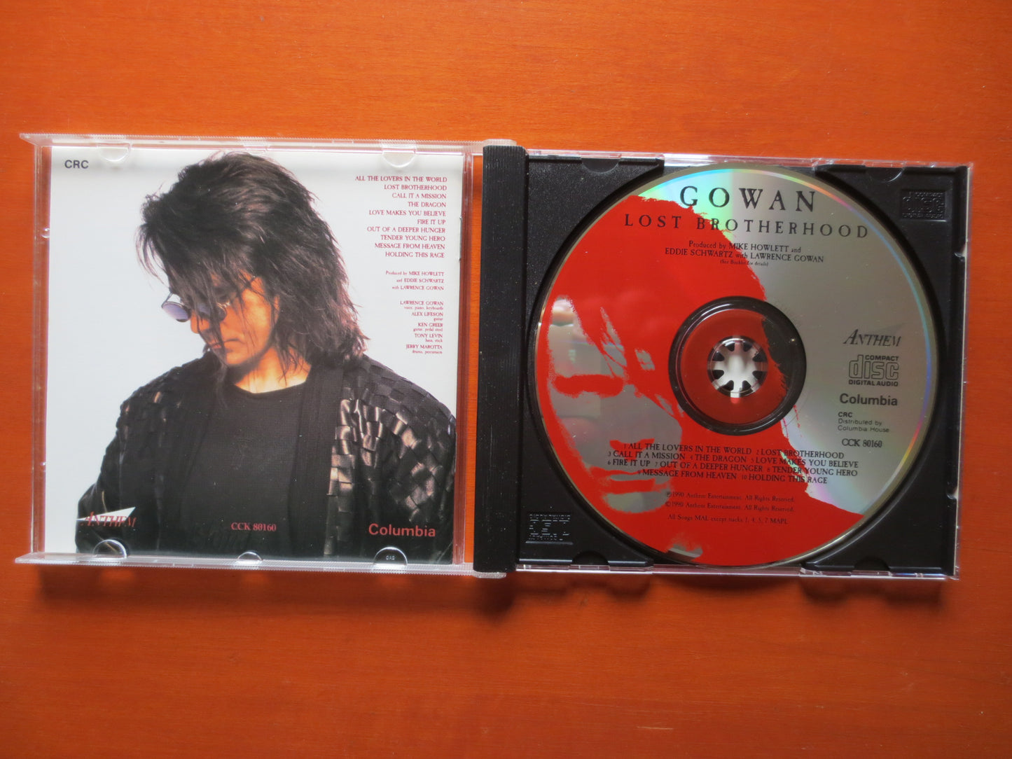 GOWAN, Lost BROTHERHOOD, GOWAN Cd, Gowan Album, Gowan Lp, Rock Cd, Vintage Compact Disc, Classic Rock Cd, 1990 Compact Discs