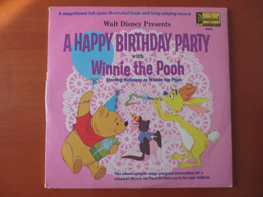 WINNIE the POOH, HAPPY Birthday Party, Disneyland Record, Disneyland Album, Disney Lp, Vintage Vinyl, Records, 1967 Records