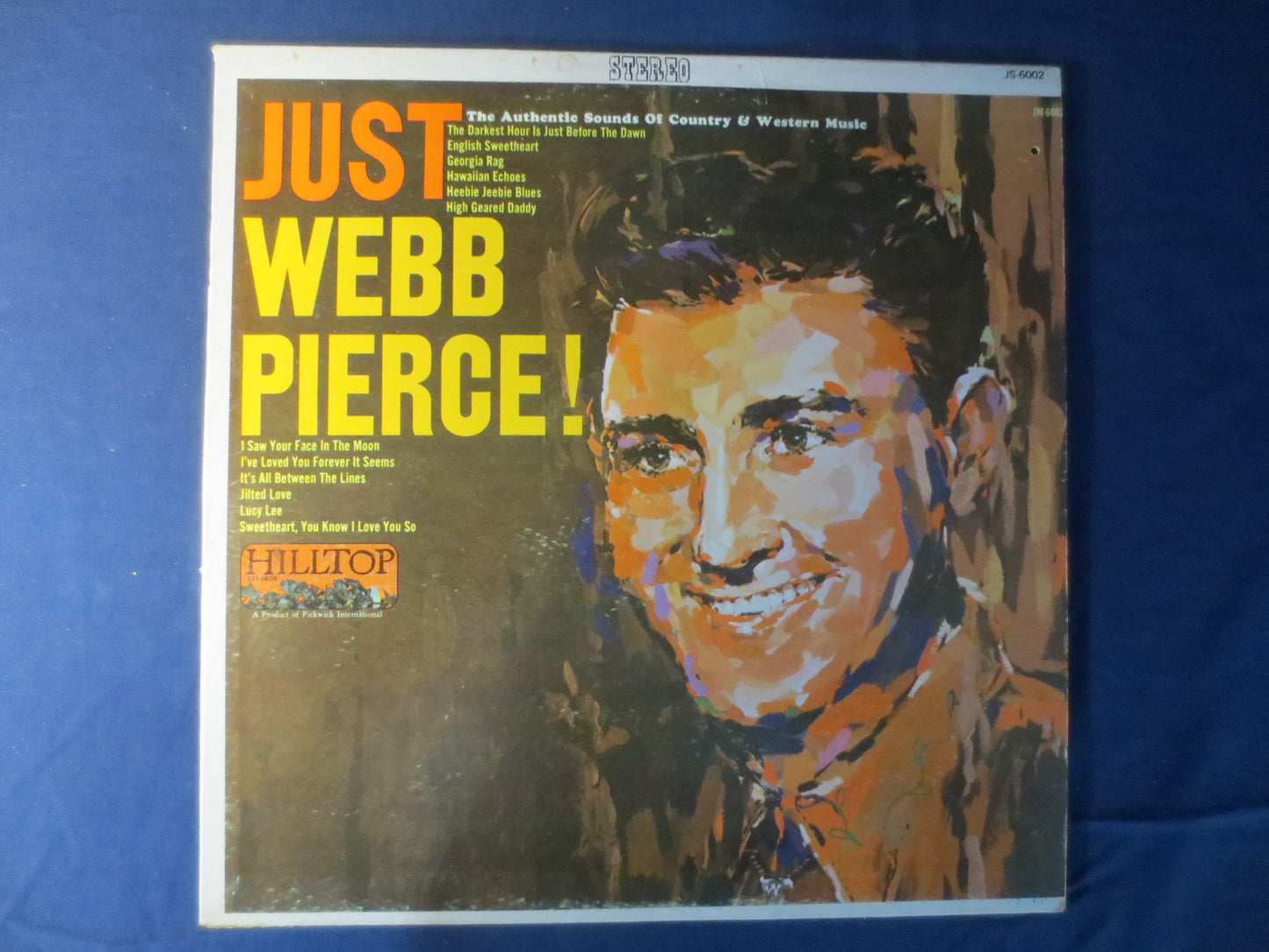 WEBB PIERCE, JUST Webb Pierce, Country Records, Webb Pierce Records, Webb Pierce Albums, Webb Pierce Vinyl, 1965 Records