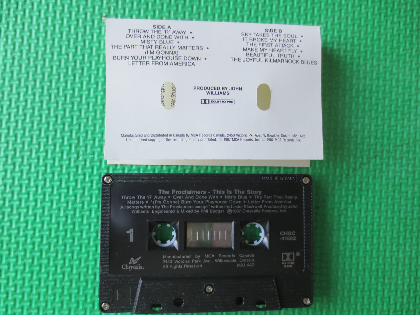 The PROCLAIMERS Tape, This is The STORY, PROCLAIMERS Album, Proclaimers Tape, Cassette, Classic Rock Cassette, 1987 Cassette