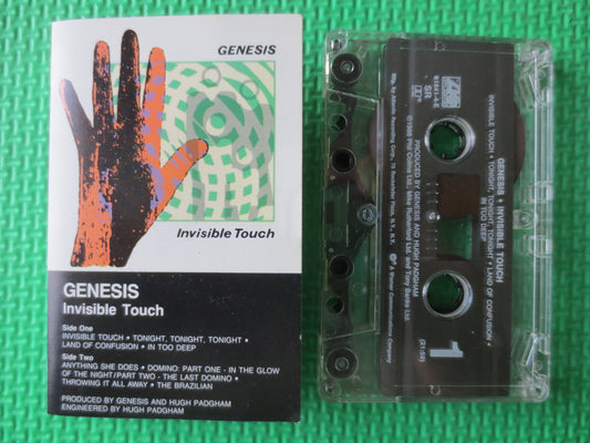 GENESIS, INVISIBLE Touch, GENESIS Cassette, Music Cassette, Rock Cassettes, Rock Tapes, Classic Rock Cassette, 1986 Cassette