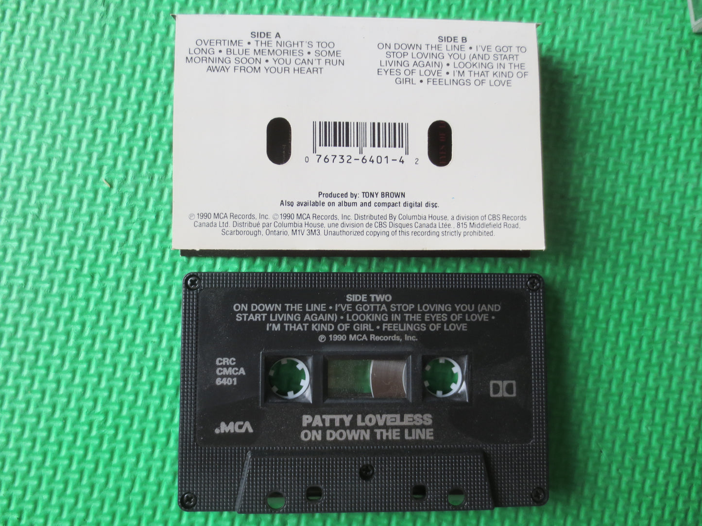 PATTY LOVELESS, On DOWN the Line, Patty Loveless Tape, Patty Loveless Album, Tapes, Tape Cassette, Cassette, 1990 Cassette