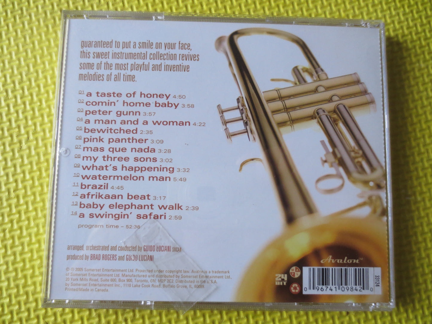 A TASTE of HONEY, INSTRUMENTAL Cd, Jazz Music Cd, Swing Music Cd, Big Band Cd, Orchestra Cd, Guido Luciani Cd, Cd, Compact Disc