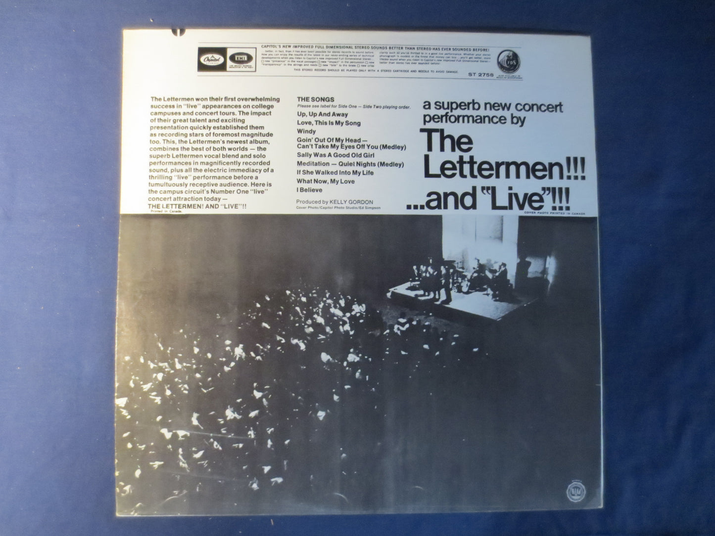 The LETTERMEN RECORD, and LIVE, The Lettermen Albums, The Lettermen Vinyl, The Lettermen Lp, Vinyl Records, 1967 Records