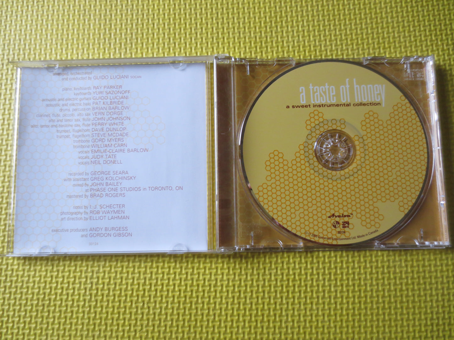 A TASTE of HONEY, INSTRUMENTAL Cd, Jazz Music Cd, Swing Music Cd, Big Band Cd, Orchestra Cd, Guido Luciani Cd, Cd, Compact Disc