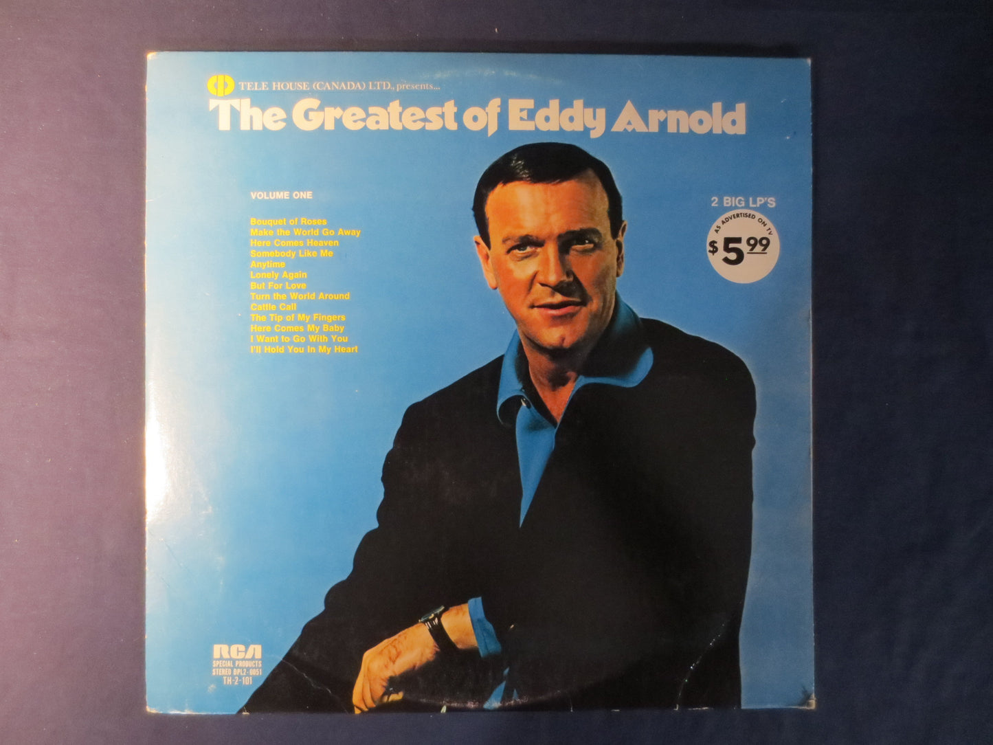 EDDY ARNOLD, The GREATEST of, Eddy Arnold Albums, Eddy Arnold Vinyl, Eddy Arnold Lp, Vinyl Records, Lp, 1973Records