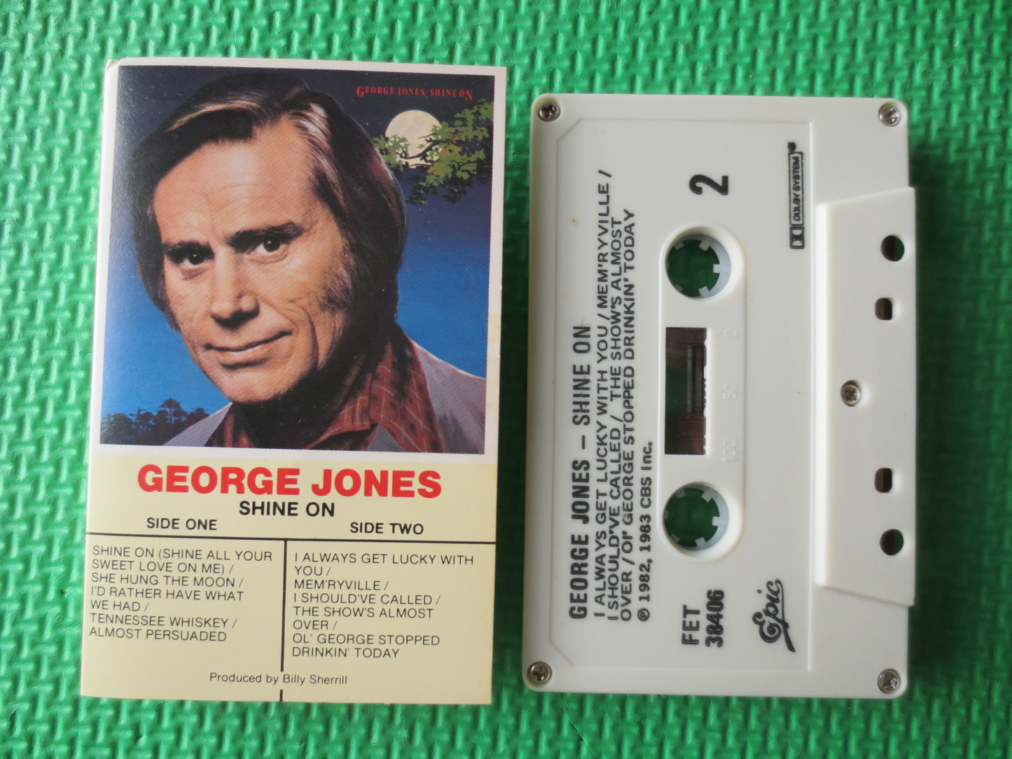 GEORGE JONES, SHINE On, George Jones Album, Tape Cassette, Country Cassette, Country Tapes, Country lp, Tapes, 1983 Cassette