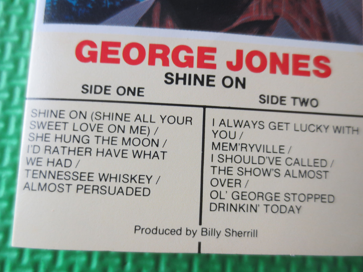 GEORGE JONES, SHINE On, George Jones Album, Tape Cassette, Country Cassette, Country Tapes, Country lp, Tapes, 1983 Cassette