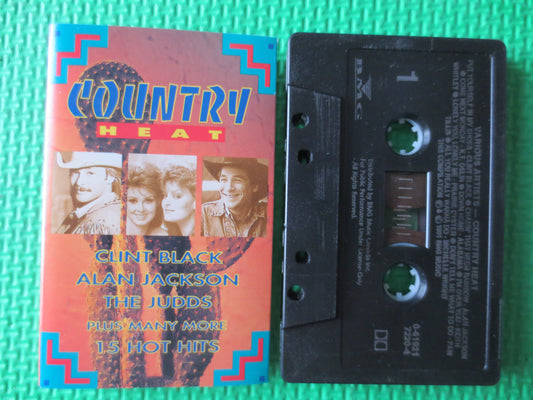 COUNTRY HEAT, COUNTRY Cassette, Country Tape, Tape Cassette, Clint Black Cassette, The Judds Tapes, Country lp, 1991 Cassette