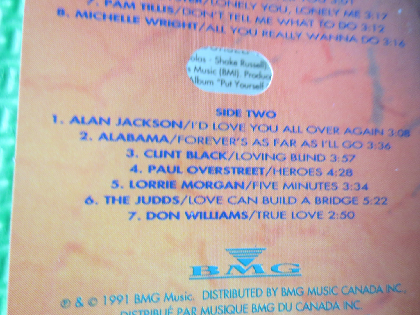 COUNTRY HEAT, COUNTRY Cassette, Country Tape, Tape Cassette, Clint Black Cassette, The Judds Tapes, Country lp, 1991 Cassette