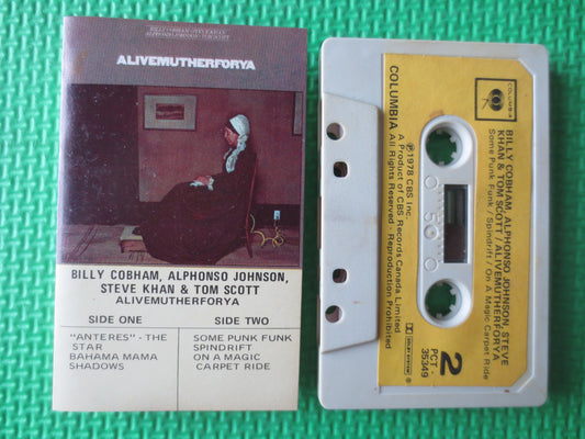 ALIVEMUTHERFORYA, BILLY COBHAM, Tape Cassette, Reggae Cassette, Reggae Tapes, Reggae lp, Tom Scott Cassettes, 1978 Cassette