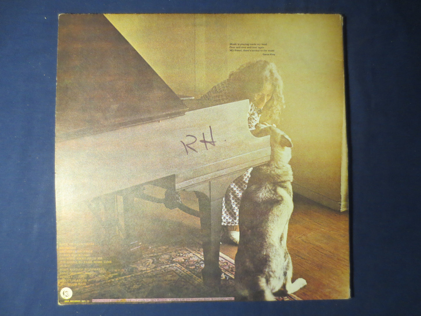 CAROLE KING, Wrap Around JOY, Carole King Record, Carole King Album, Carole King Lp, Folk Records, Folk Album, 1974 Records