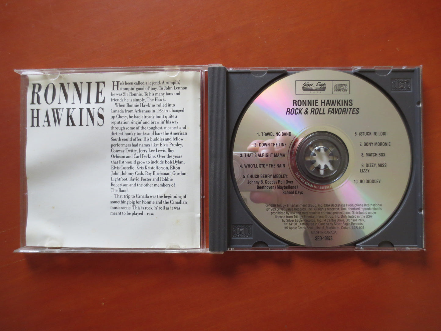 RONNIE HAWKINS, GREATEST Hits, Ronnie Hawkins Cd, Ronnie Hawkins Lp, Vintage Compact Disc, Music Cd, Pop Cd, 1989 Compact Disc