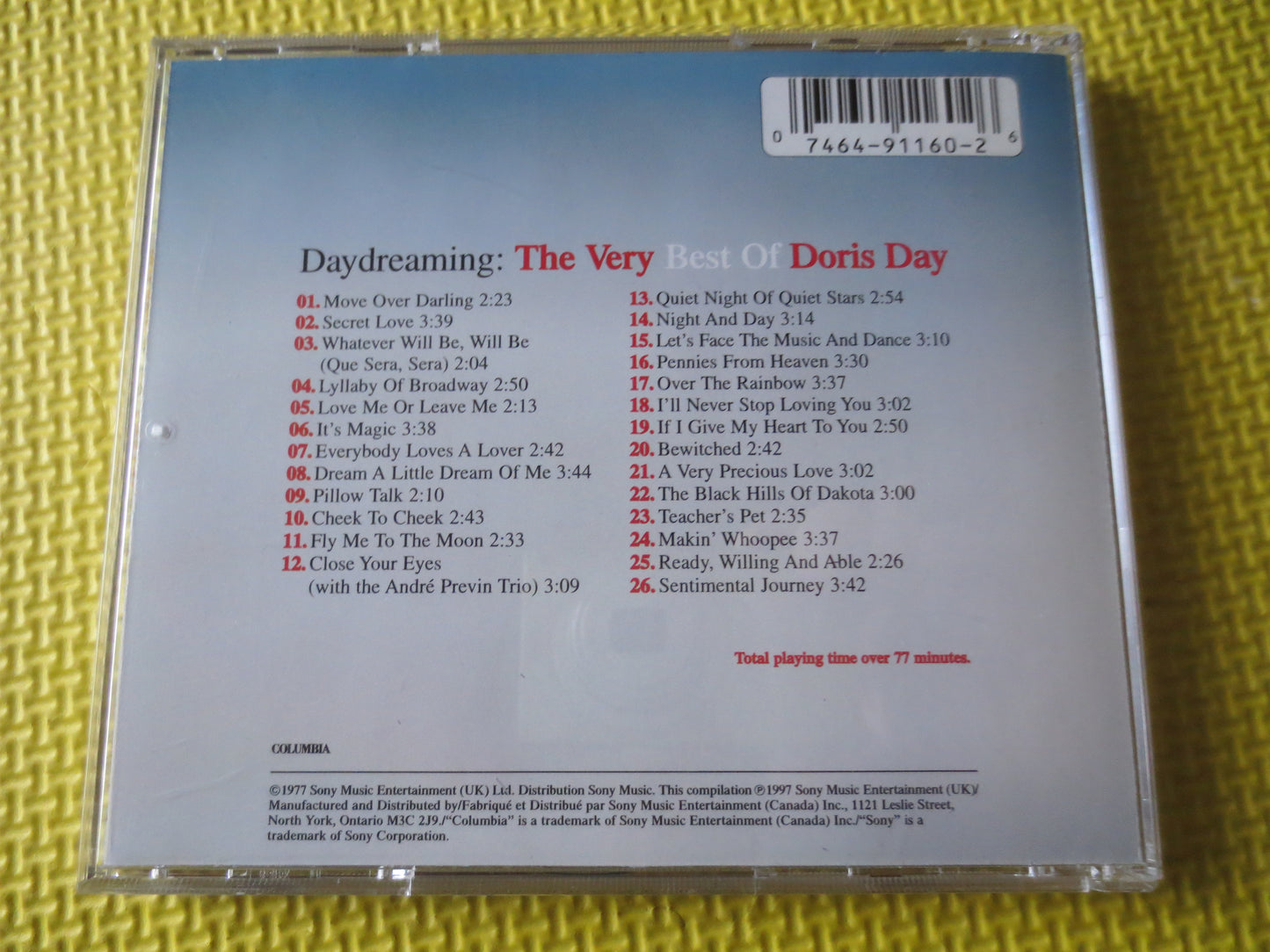 DORIS DAY, DAYDREAMING, Doris Day Cds, Jazz Music Cd, Doris Day Albums, Music Cd, Doris Day Songs, Pop Cds, 1997 Compact Discs