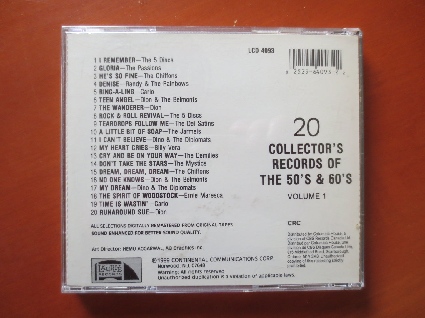 20 COLLECTORS Record, Rock Cd, Rock Compact Disc, Rock Album, Cd Rock, Classic Rock Cd, Music Cd, 1989 Compact Discs