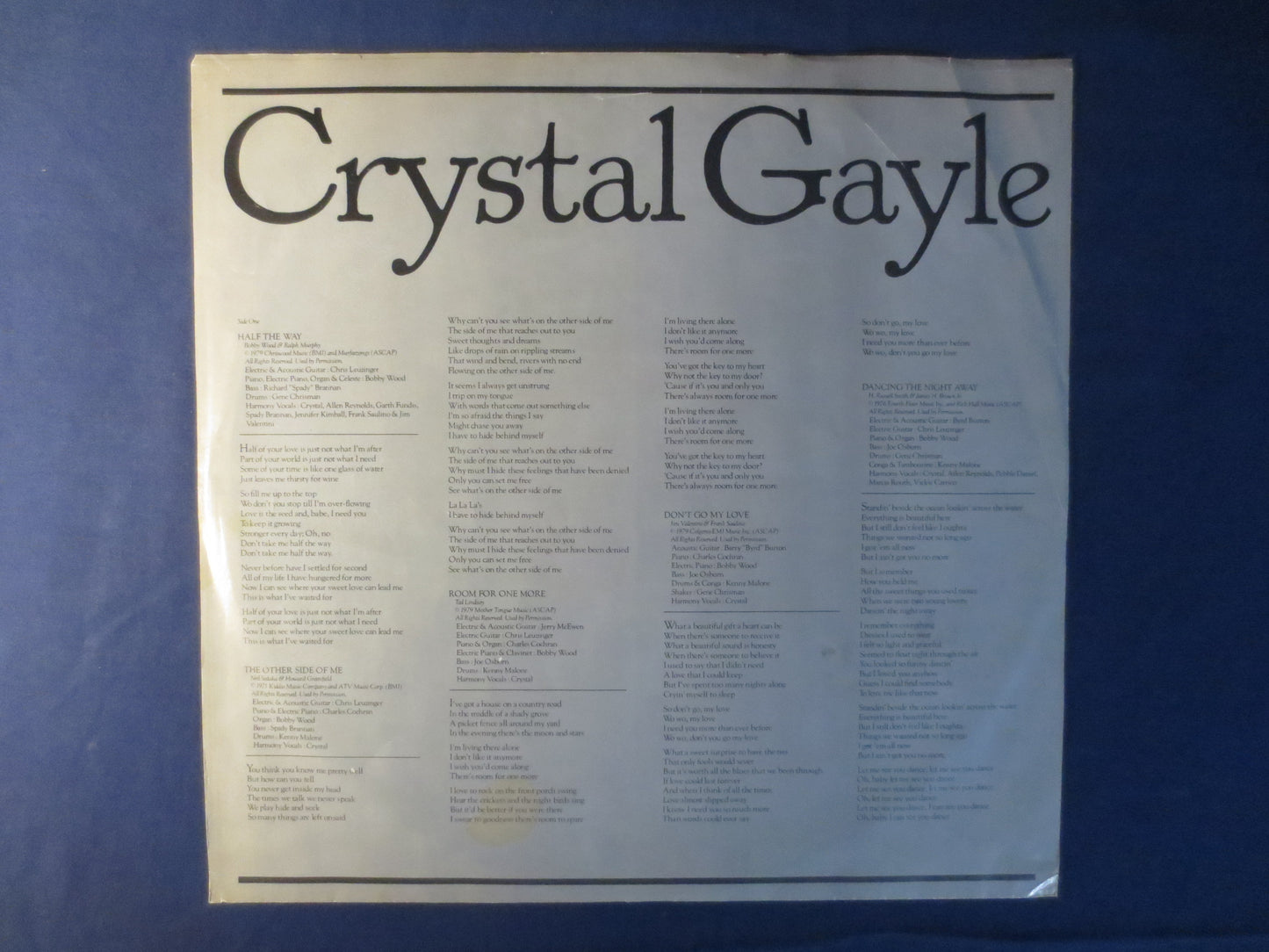 CRYSTAL GAYLE, Miss the Mississippi, Crystal Gayle Albums, Crystal Gayle Vinyl, Crystal Gayle Lp, Lp, 1979 Records