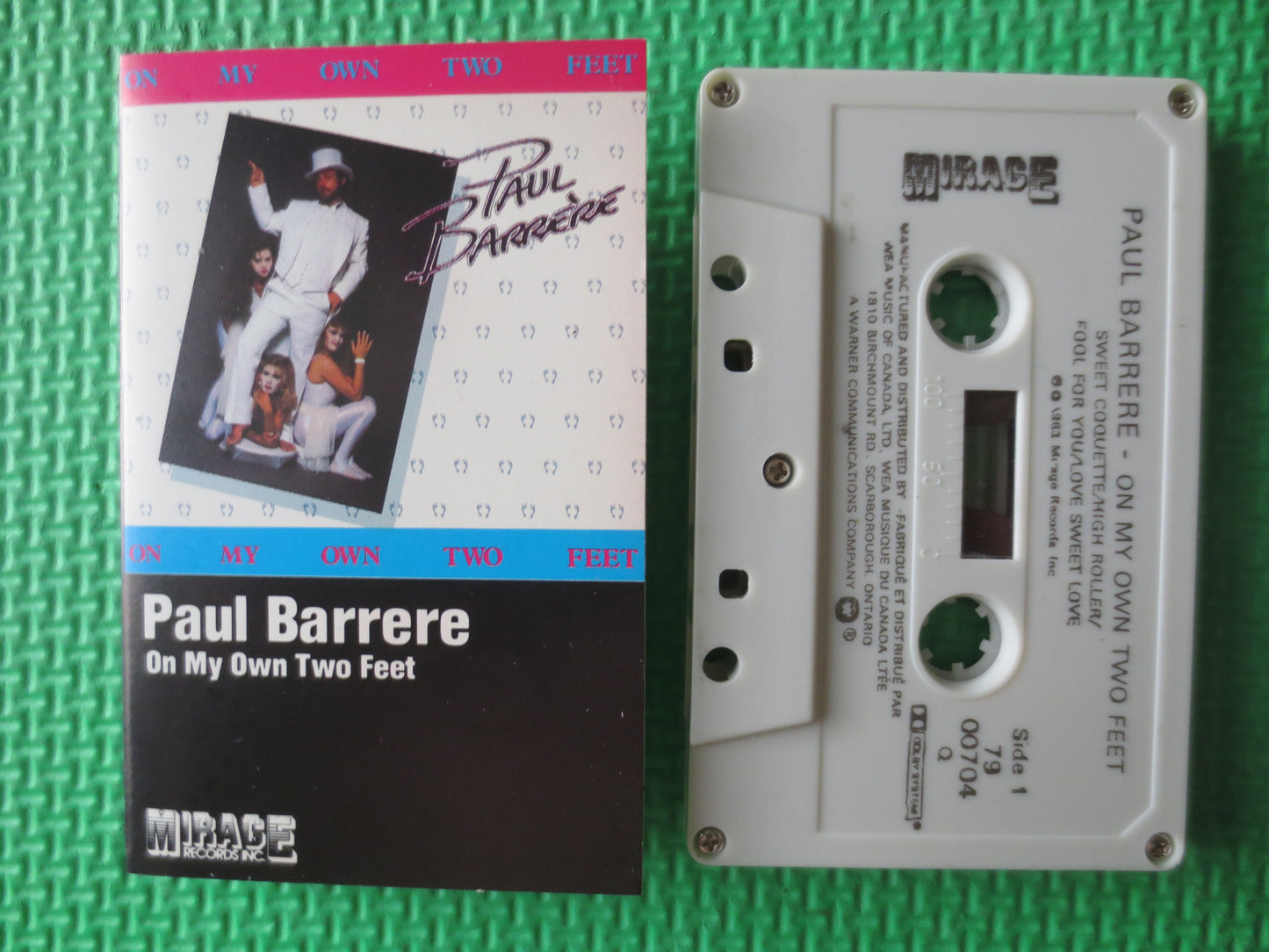 PAUL BARRERE, On My OWN Two Feet, Tapes, Tape Cassette, Rock Music Tapes, Music Cassettes, Cassette Music, 1983 Cassette