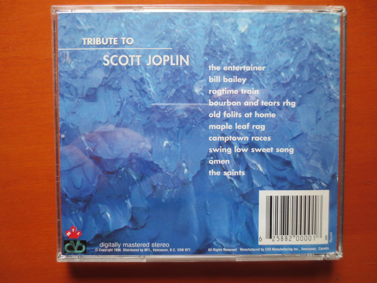 SCOTT JOPLIN, RAGTIME, Scott Joplin Cd, Ragtime Lp, Piano Rolls, Piano Roll Cd, Music Cd, Vintage Ragtime Cd, 1996 Compact Disc