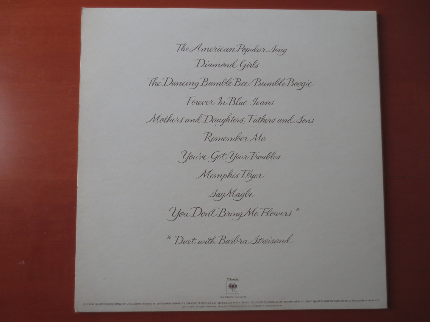 NEIL DIAMOND, You Don't Bring Me FLOWERS, Neil Diamond Records, Neil Diamond Albums, Record Vinyl, Vinyl Lp, 1978 Records