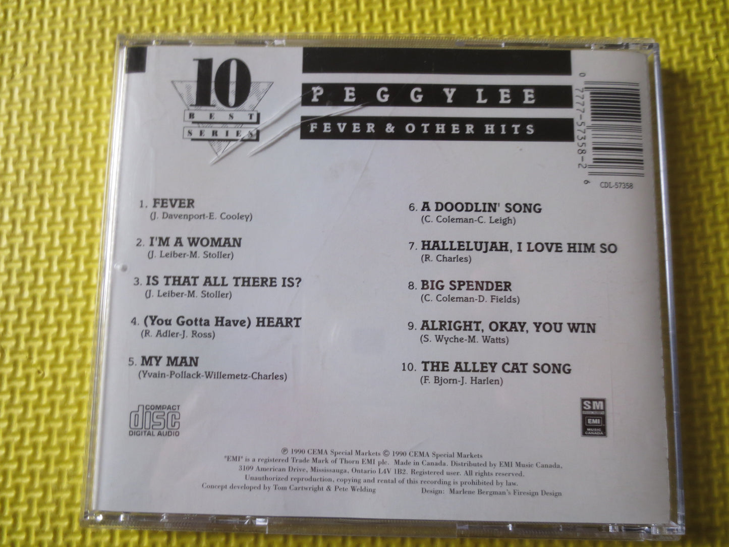 PEGGY LEE, 10 BEST Series, Peggy Lee Cd, Jazz Cd, Jazz Music Cd, Peggy Lee Lp, Music Cd, Swing Cd, 1990 Cds, Compact Disc Music