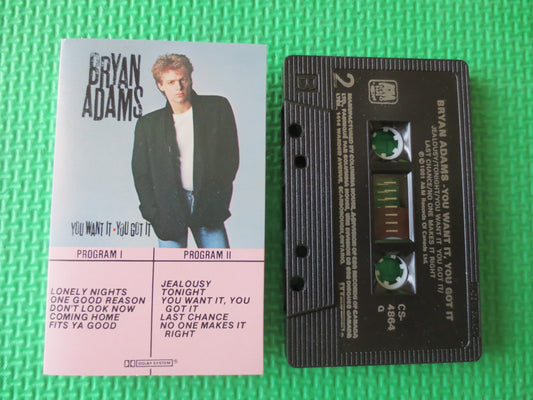 BRYAN ADAMS Tape, You WANT It, Bryan Adams Album, Bryan Adams Music, Bryan Adams, Tape Cassette, Cassette, 1981 Cassette