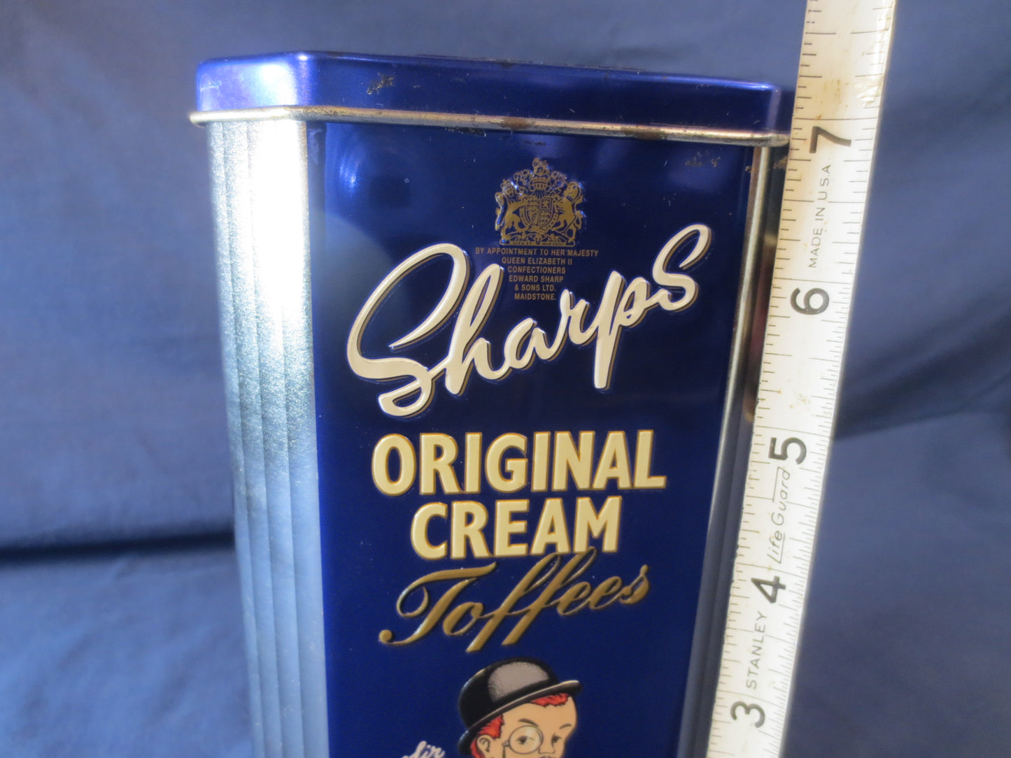 Vintage Tin CAN, Tin Box, SHARPS CANDY Tin, Collectible Tin Box, Tin Can, Metal Box, Metal Can, Advertising Can, Tin Candy Box, Vintage Tin