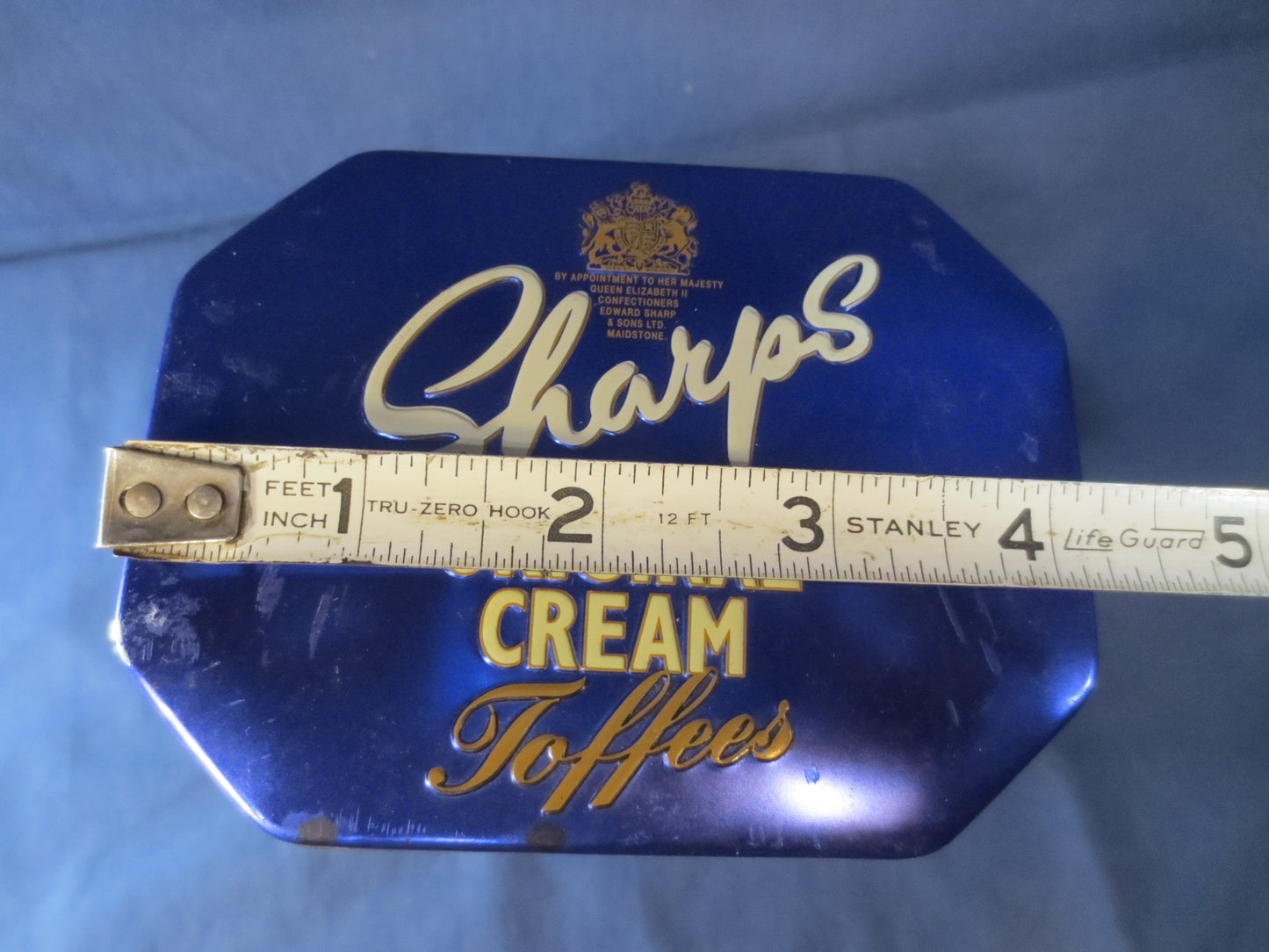 Vintage Tin CAN, Tin Box, SHARPS CANDY Tin, Collectible Tin Box, Tin Can, Metal Box, Metal Can, Advertising Can, Tin Candy Box, Vintage Tin