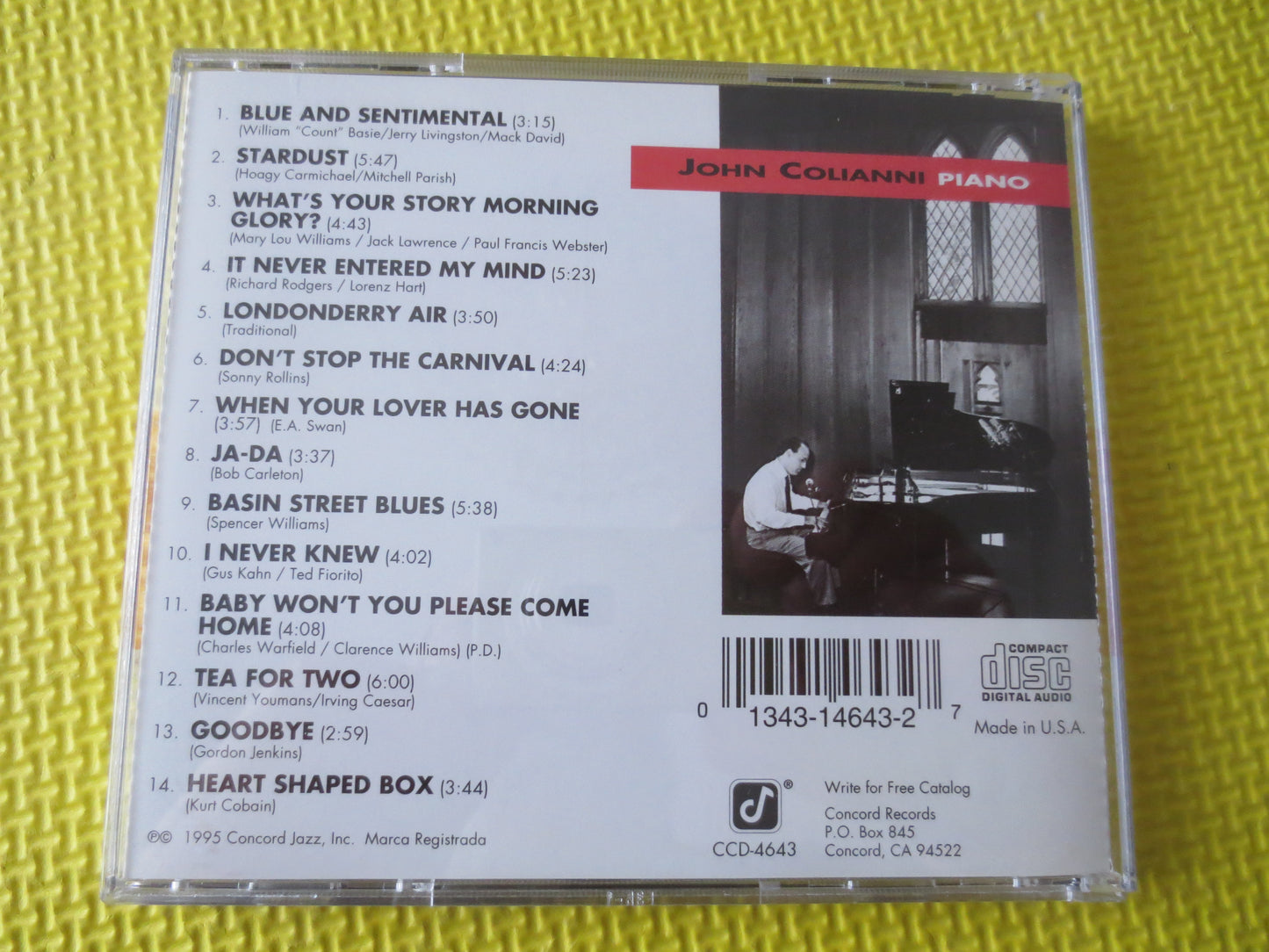 JOHN COLIANNI, At MAYBECK, John Colianni Cd, Jazz Cd, John Colianni Album, John Colianni Music, Swing Cd's, 1995 Compact Discs