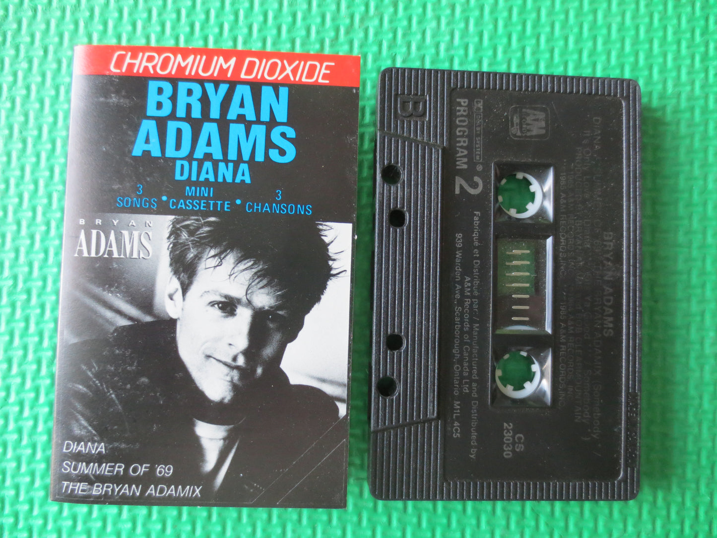 BRYAN ADAMS Tape, DIANA, Bryan Adams Album, Bryan Adams Music, Bryan Adams, Tape Cassette, Music Cassette, 1985 Cassette