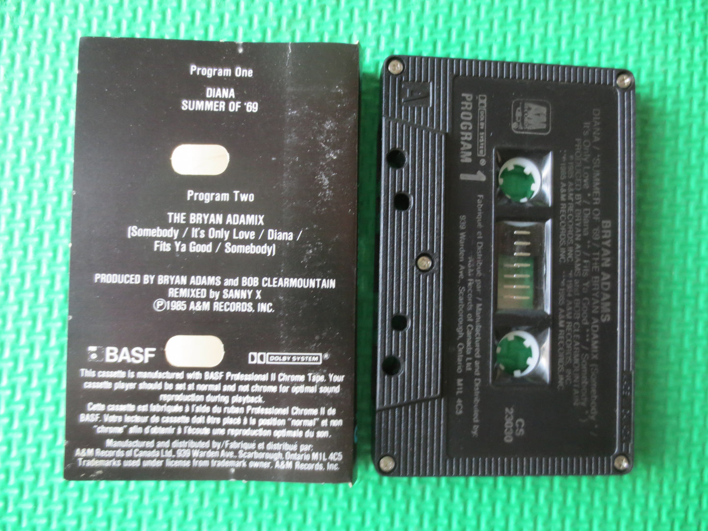 BRYAN ADAMS Tape, DIANA, Bryan Adams Album, Bryan Adams Music, Bryan Adams, Tape Cassette, Music Cassette, 1985 Cassette