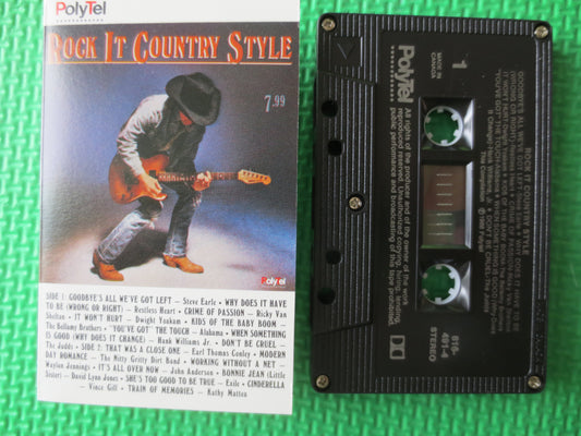 ROCK It COUNTRY Style, ROCK Music Tapes, Steve Earle Cassette, Tape Cassette, Rock Cassette, Tapes, Rock Tape, 1988 Cassette