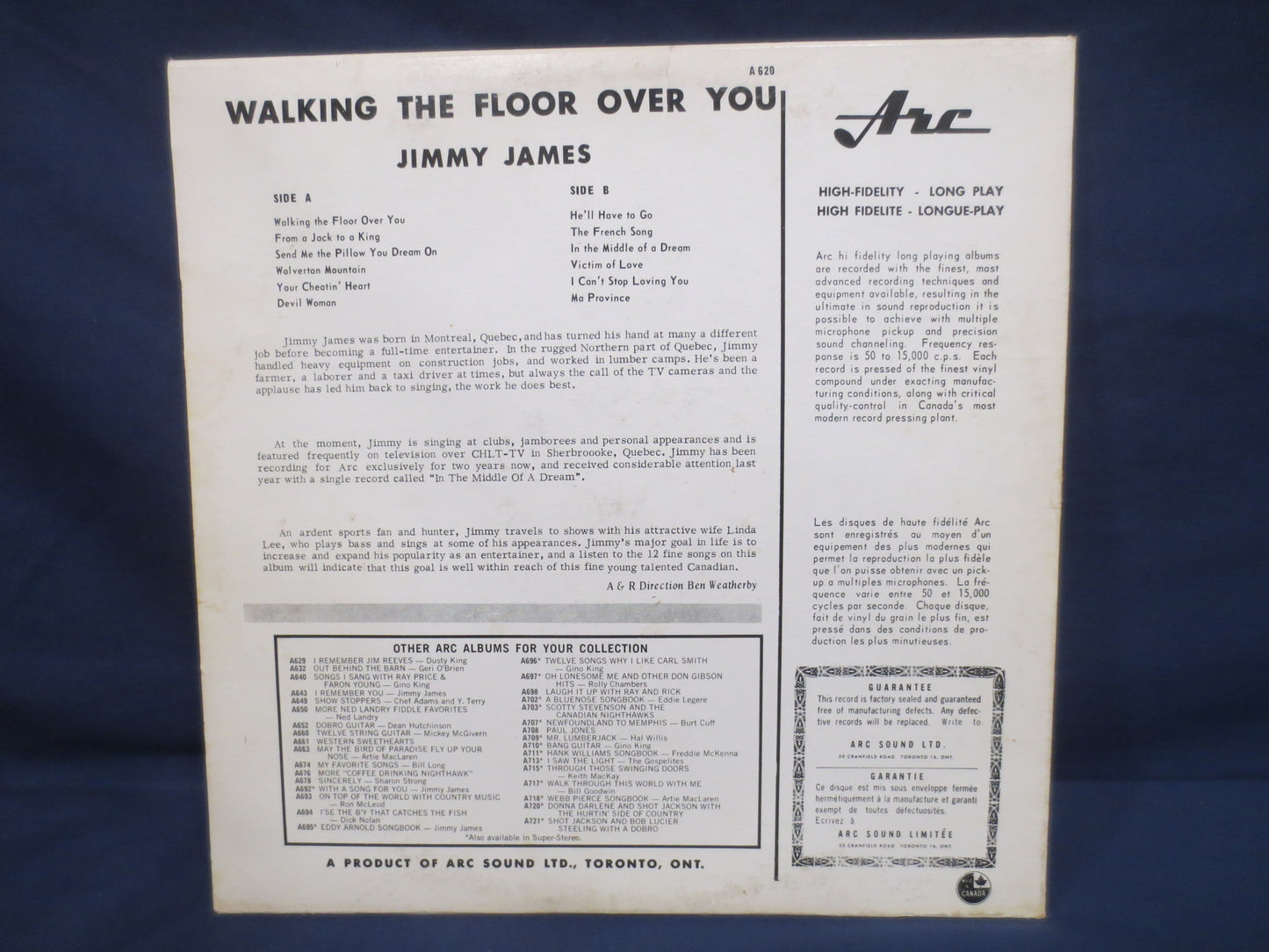 JIMMY JAMES RECORD, Walking the Floor Over You, Jimmy James Album, Jimmy James Vinyl, Jimmy James Lp, Vinyl, 1964 Records