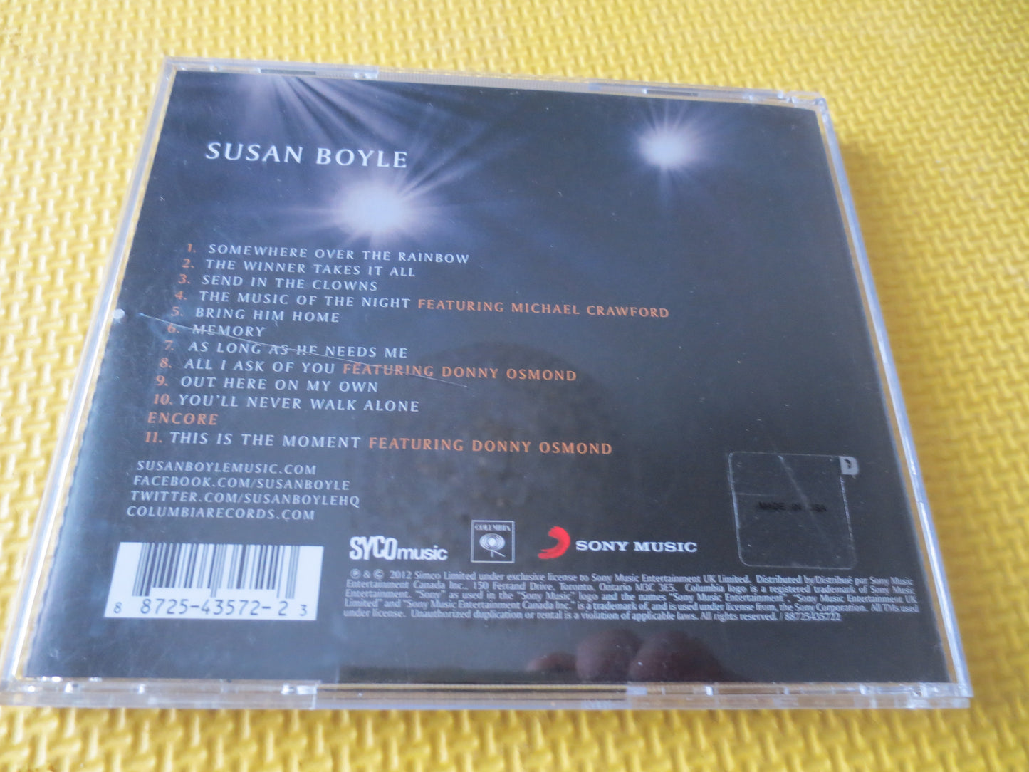 SUSAN BOYLE, Standing OVATION, Susan Boyle Cd, Jazz Compact Disc, Susan Boyle Album, Jazz Music Cd, Cd, Compact Discs