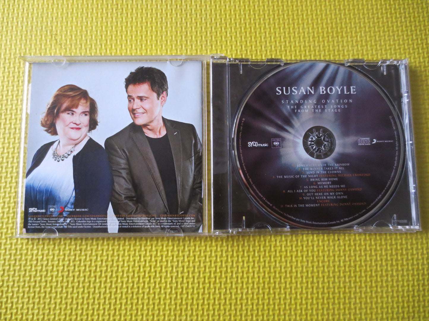 SUSAN BOYLE, Standing OVATION, Susan Boyle Cd, Jazz Compact Disc, Susan Boyle Album, Jazz Music Cd, Cd, Compact Discs