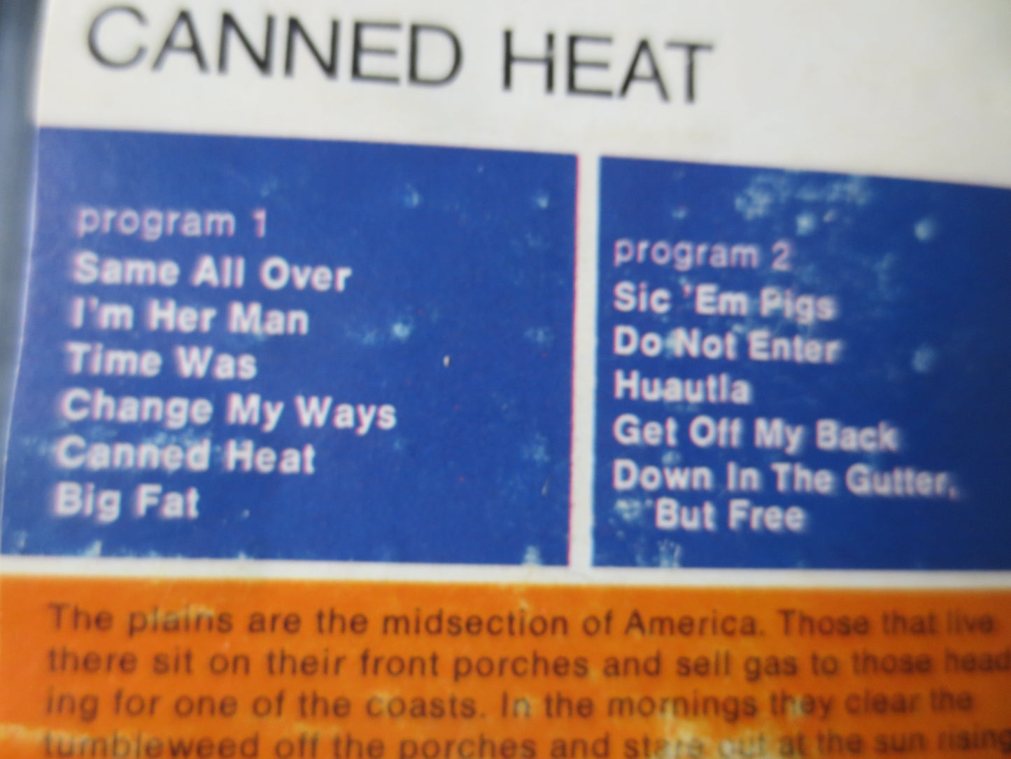 CANNED HEAT, HALLELUJAH, Canned Heat Tape, Canned Heat Cassette, Tape Cassette, Rock Cassette, Rock Tapes, 1969 Cassette