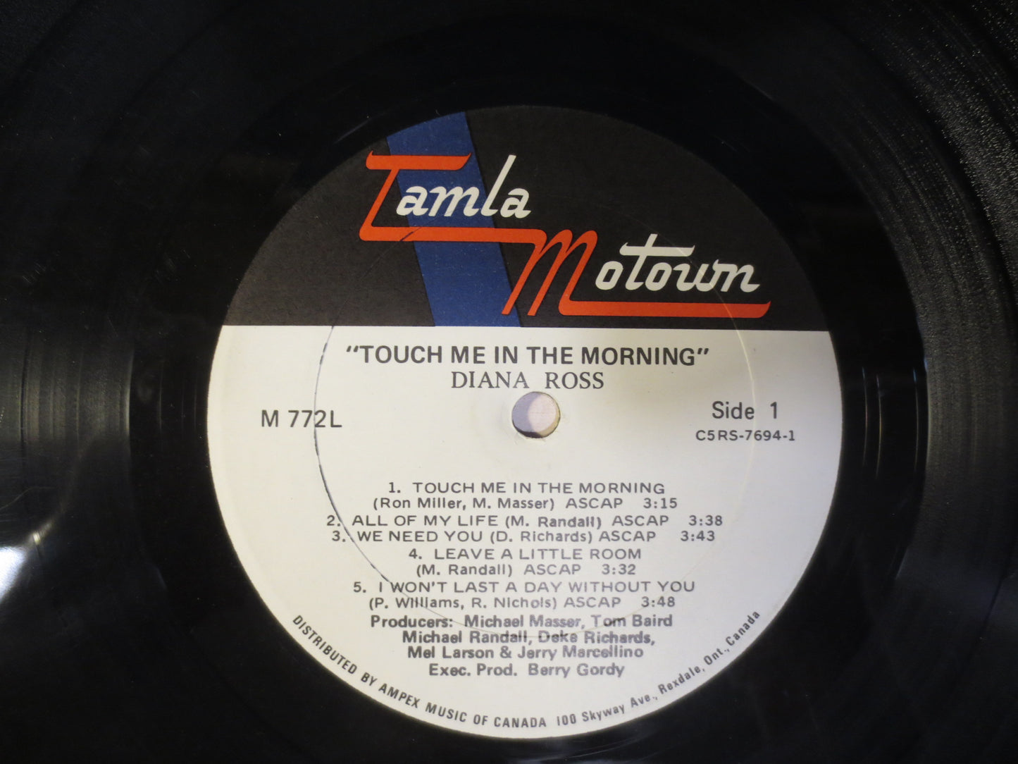 DIANA ROSS Records, TOUCH Me in the Morning, Diana Ross Album, Diana Ross Vinyl, Diana Ross Lp, Motown Vinyl, 1973 Records