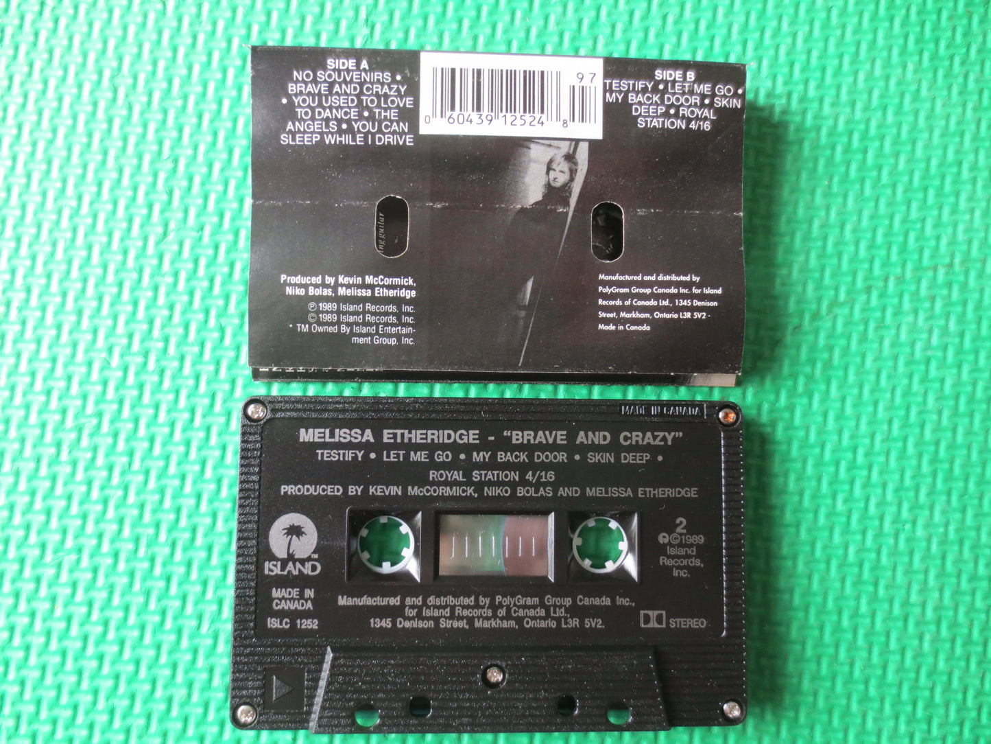 MELISSA ETHERIDGE, Brave and CRAZY, Cassette, Pop Music Tapes, Tape Cassette, Pop Tapes, Pop Music Cassette, 1989 Cassette