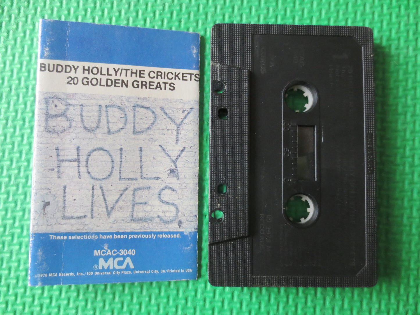 BUDDY HOLLY, 20 GOLDEN Greats, Buddy Holly Cassette, Buddy Holly Tape, Tape Cassette, Music Cassette, Tapes, 1978 Cassette