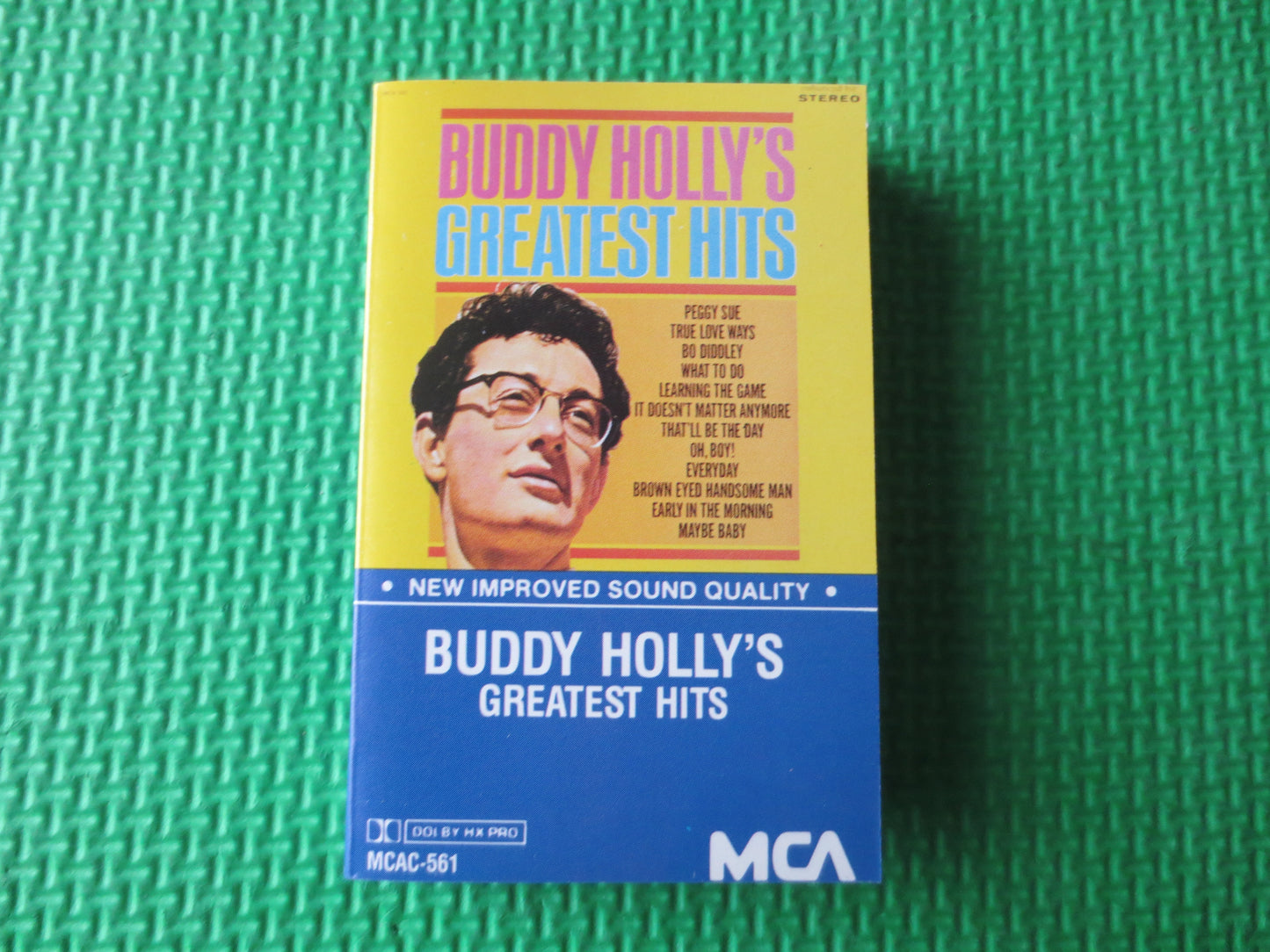 BUDDY HOLLY, GREATEST Hits, Buddy Holly Cassette, Buddy Holly Tape, Tape Cassette, Music Cassette, Pop Tapes, 1985 Cassette