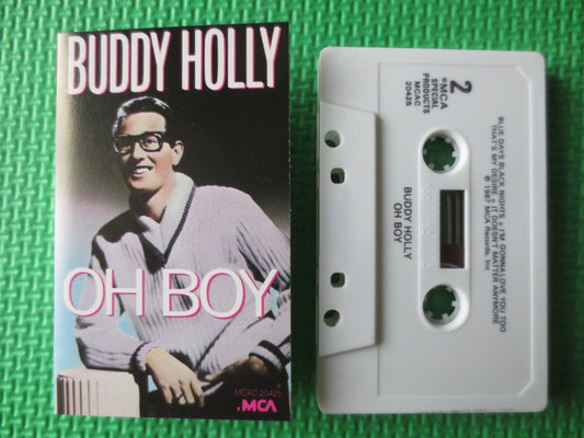 BUDDY HOLLY, Oh BOY, Buddy Holly Cassette, Buddy Holly Tape, Tape Cassette, Music Cassette, Music Tapes, Tape, 1987 Cassette