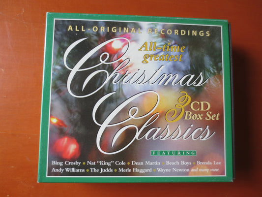 CHRISTMAS CLASSICS, 3 Cd's, CHRISTMAS Music, Christmas Tunes, Christmas Songs, Cd Music, Music Cds, cds, 1991 Compact Discs