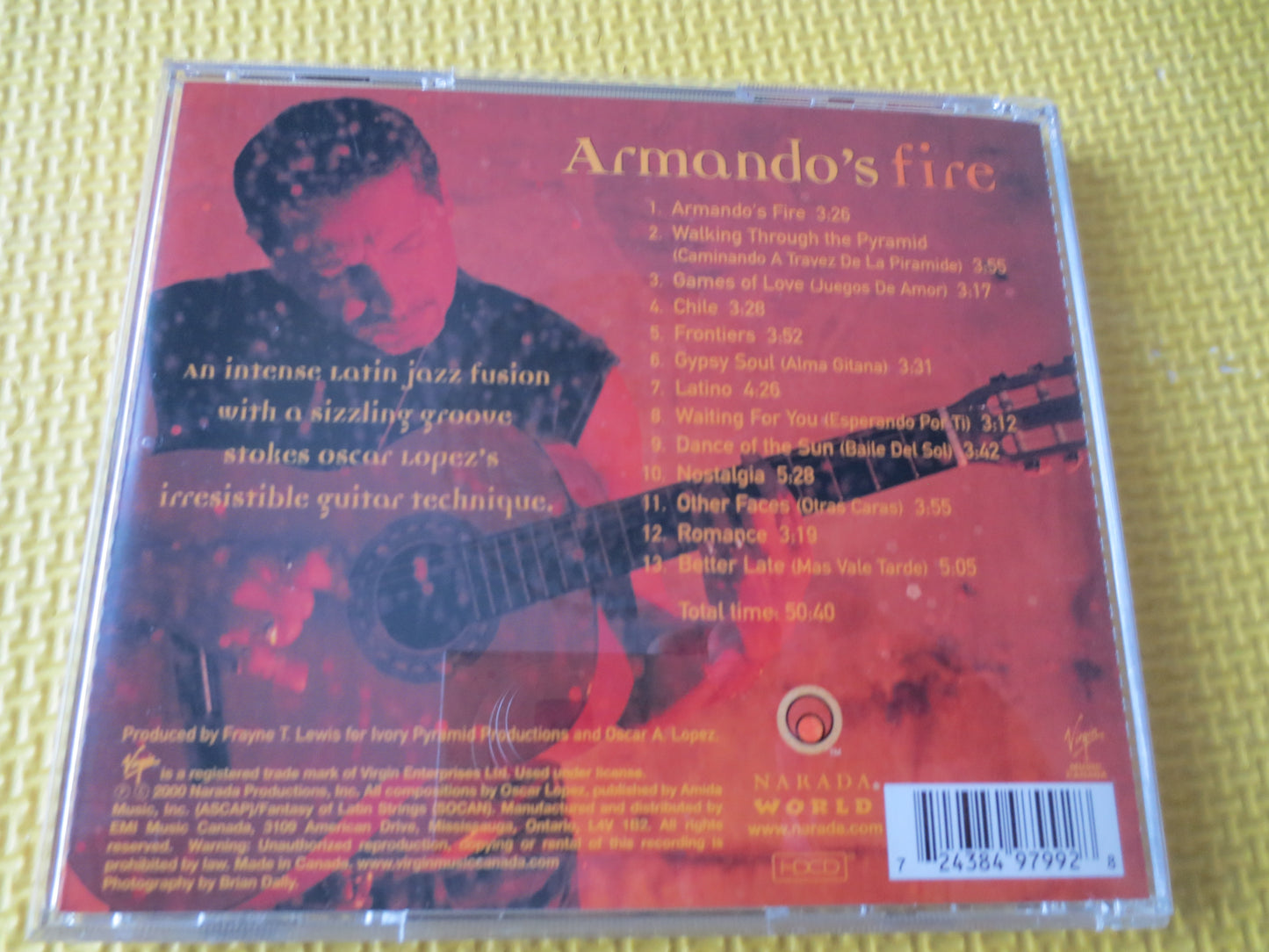 OSCAR LOPEZ, ARMANDO'S Fire, Oscar Lopez Cd, Latin Music Cd, Oscar Lopez Album, Spanish Music Cd, Music Cd, 2000 Compact Disc