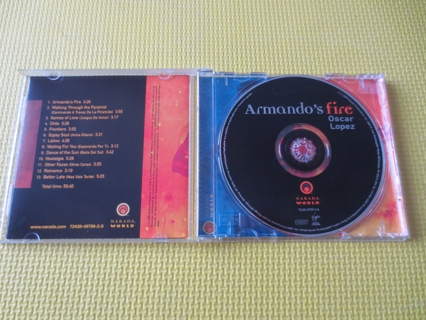 OSCAR LOPEZ, ARMANDO'S Fire, Oscar Lopez Cd, Latin Music Cd, Oscar Lopez Album, Spanish Music Cd, Music Cd, 2000 Compact Disc