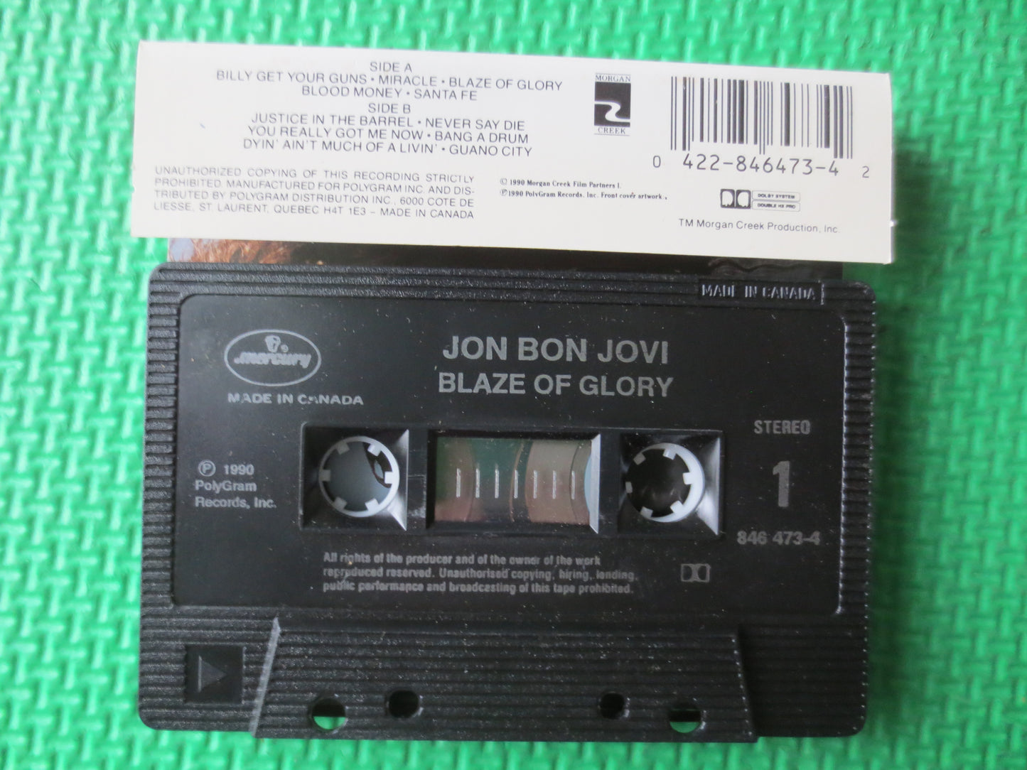 JON BON JOVI, Young Guns 2, Jon Bon Jovi Tapes, Jon Bon Jovi Album, Tape Cassette, Vintage Cassette, Music Cassette, 1990 Cassette