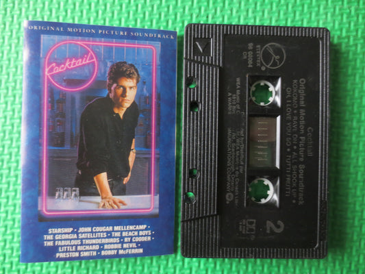 COCKTAIL, Movie SOUNDTRACK, COCKTAIL Soundtrack, Cassette Tapes, Tape Cassette, Vintage Cassette, Music Cassette, 1988 Cassette